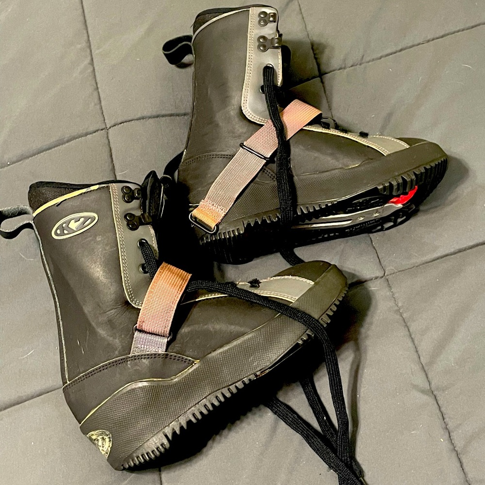 ❄ Vintage K2 Clicker Step In Clip Men's Snowboard Boots Size 8 ❄